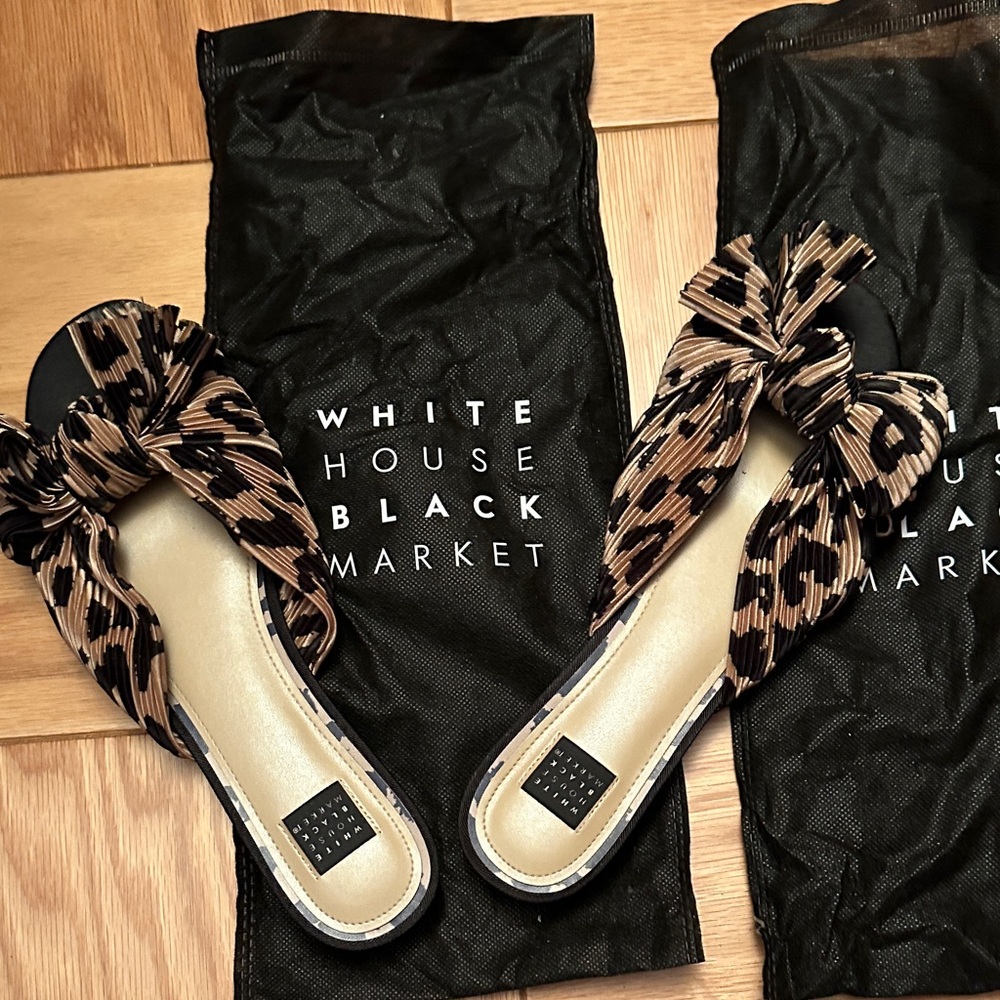 White House Black Market Leopard Print Sandals